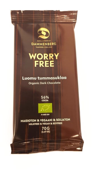 Luomu p&auml;hkin&auml;t&ouml;n, gluteeniton, kananmunaton, soijaton, laktoositon, vegaani, vanilijaton, Halal.